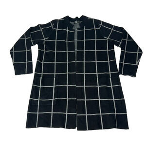 Rachel Zoe Cardigan Sweater Womens Plus Size 2X Open Front Windowpane